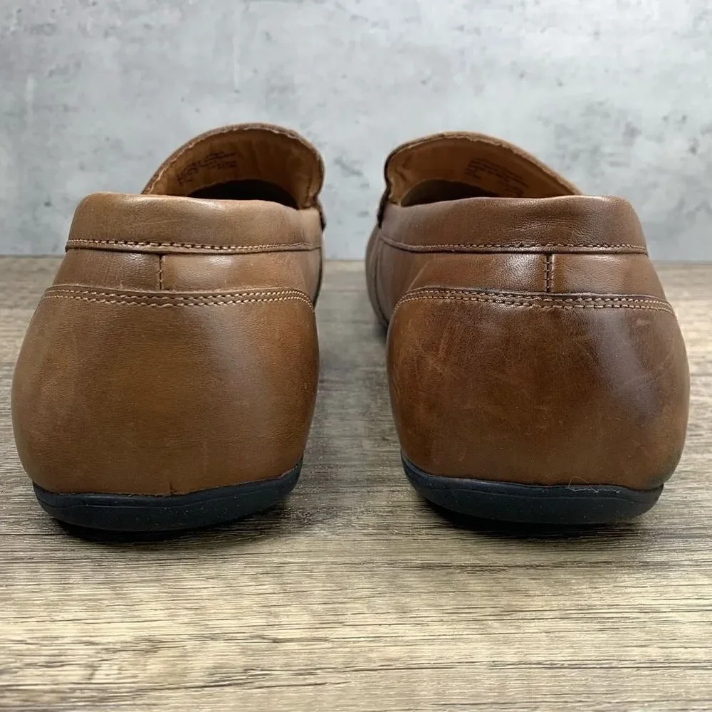 ‎Alfani~Men’s~”Holden” Brown Leather Slip-on Loafers~Size 10.5